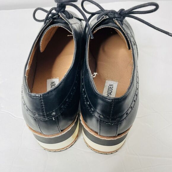 Steve Madden 2" Platform Oxfords 6.5M Colorblock Retro 50s Style Greco Chunky - Picture 7 of 10